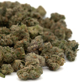 Maverick CBD Hemp Flower Smalls with small buds and a generous coating of trichomes